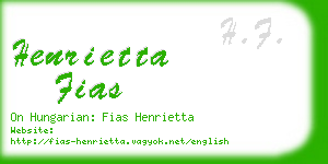 henrietta fias business card